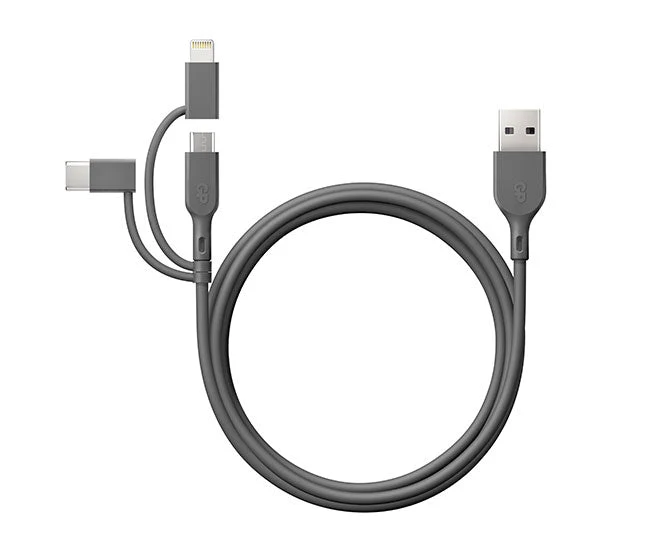 GP 1 metre 3-in-1 USB-A to Lightning, USB-C & Micro-USB Charge & Sync Cable CY1N - Image 6