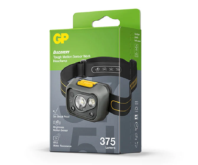GP DISCOVERY Tough Motion Sensor Work Head Torch CHW54 - Image 5