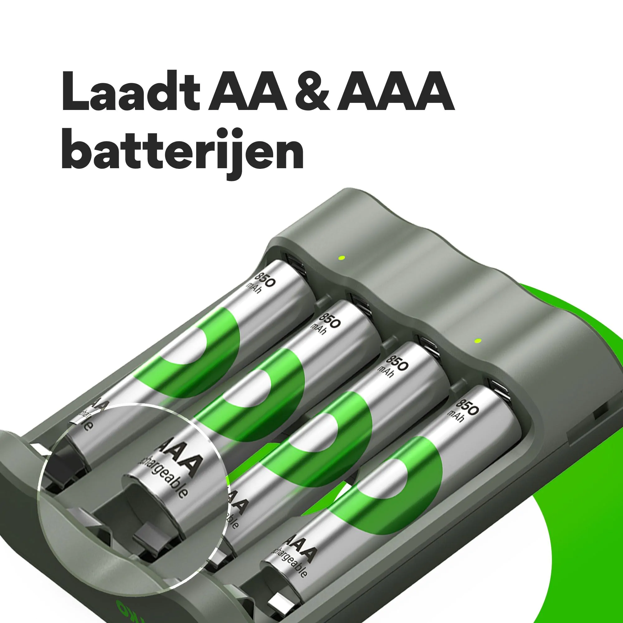 GP Recyko B441 USB Charger with 4 AAA Rechargeable Batteries 850 mAh - Image 4