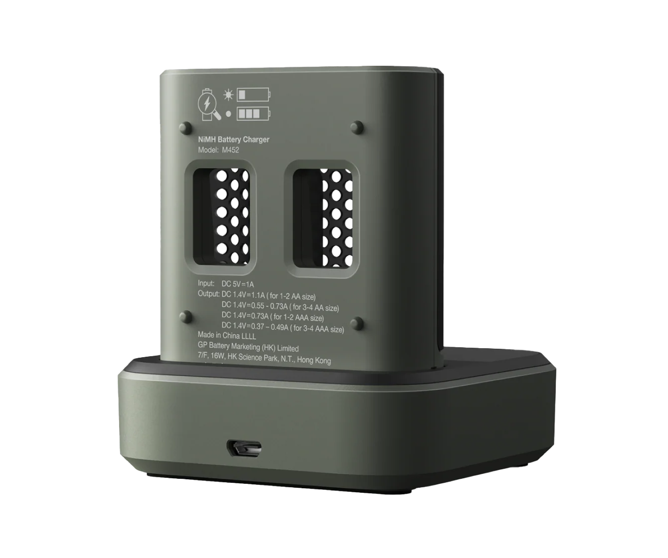 GP Recyko M452 USB Speed Battery Charger with 4 AA Rechargeable Batteries 2600 mAh & D451 Charger Dock - Image 3